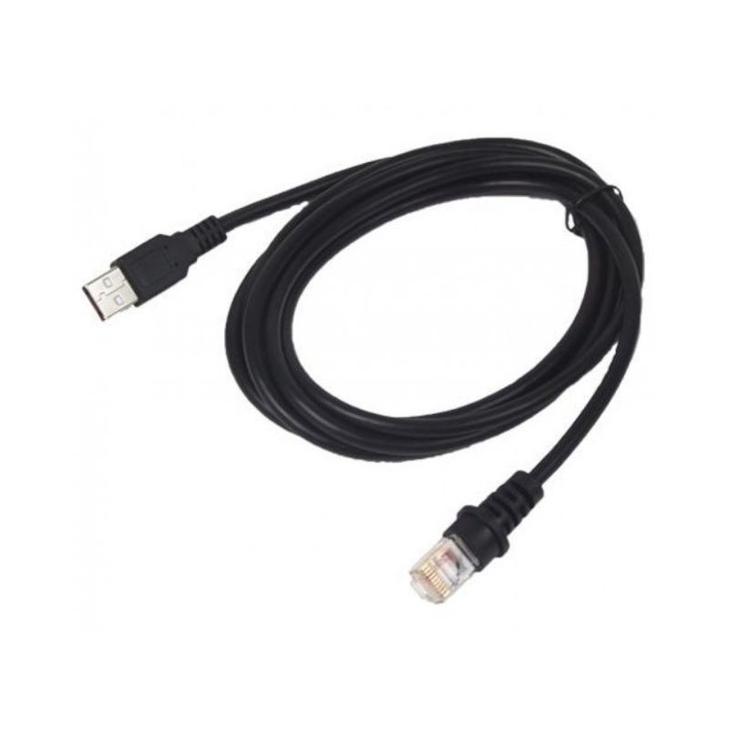 Kabel USB, czarny, 2m, prosty do czytników Datalogic