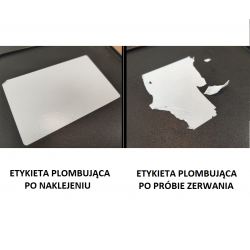 Etykiety foliowe plombowe (kruszące) 30x11 - 2000 szt.