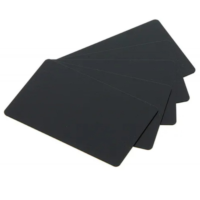 Karty plastikowe Zebra Food Safe PVC czarne matowe (grubość 0,76 mm)